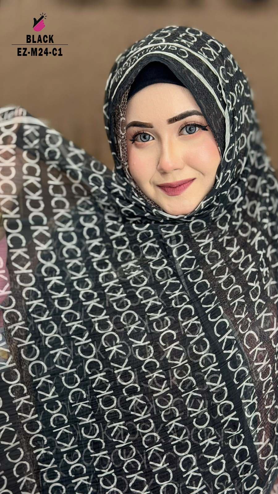 Feather Maslin Branded Hijab 