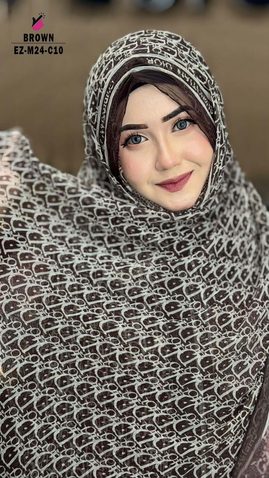 Feather Maslin Branded Hijab 