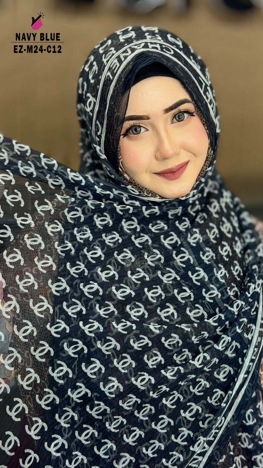 Feather Maslin Branded Hijab 
