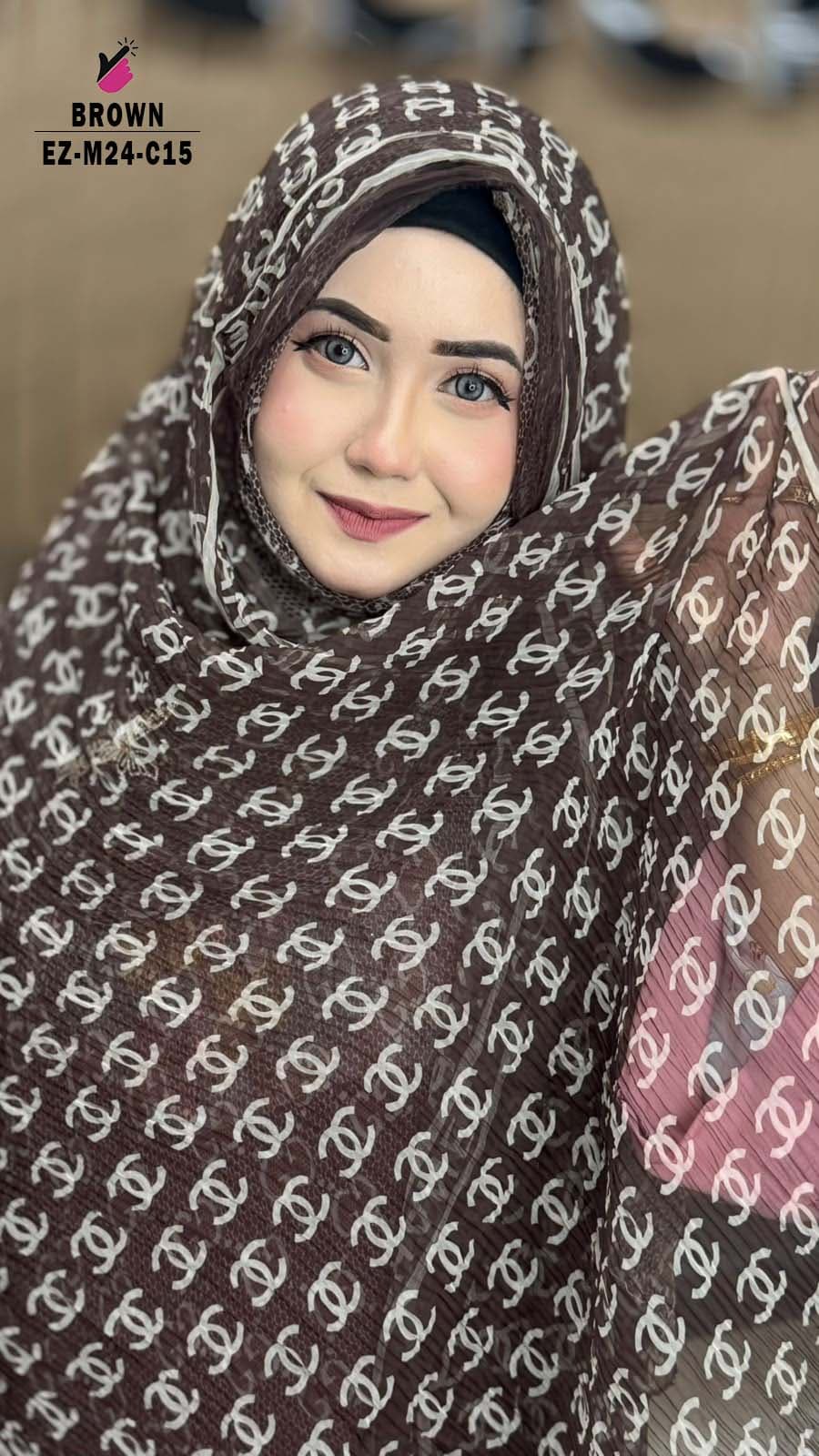 Feather Maslin Branded Hijab 