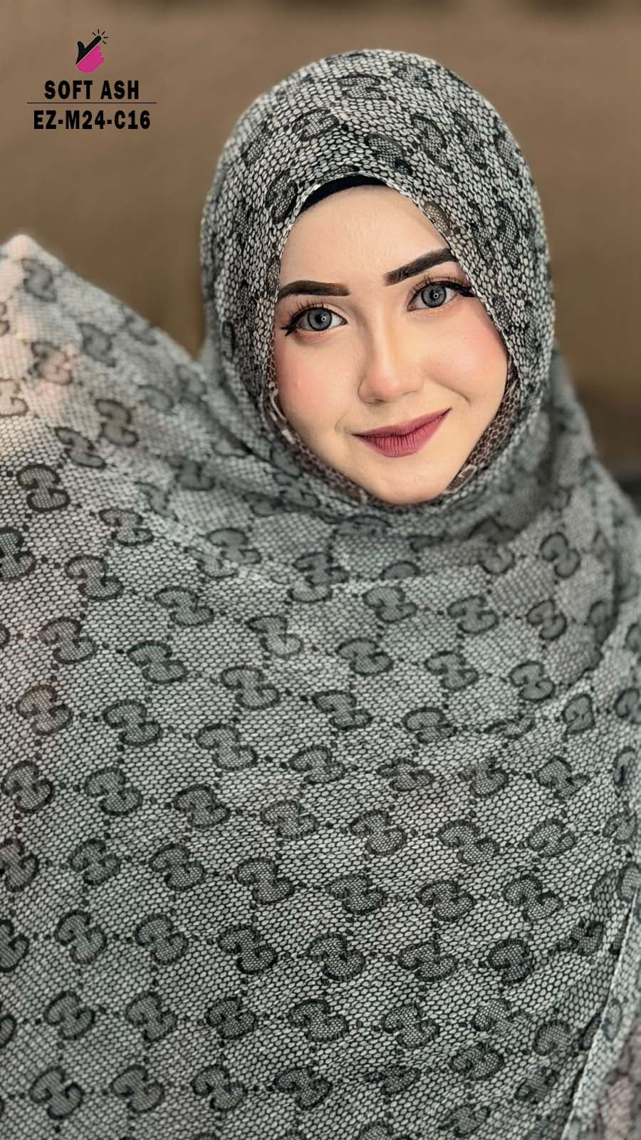 Feather Maslin Branded Hijab 