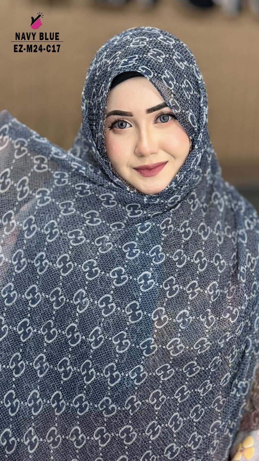 Feather Maslin Branded Hijab 