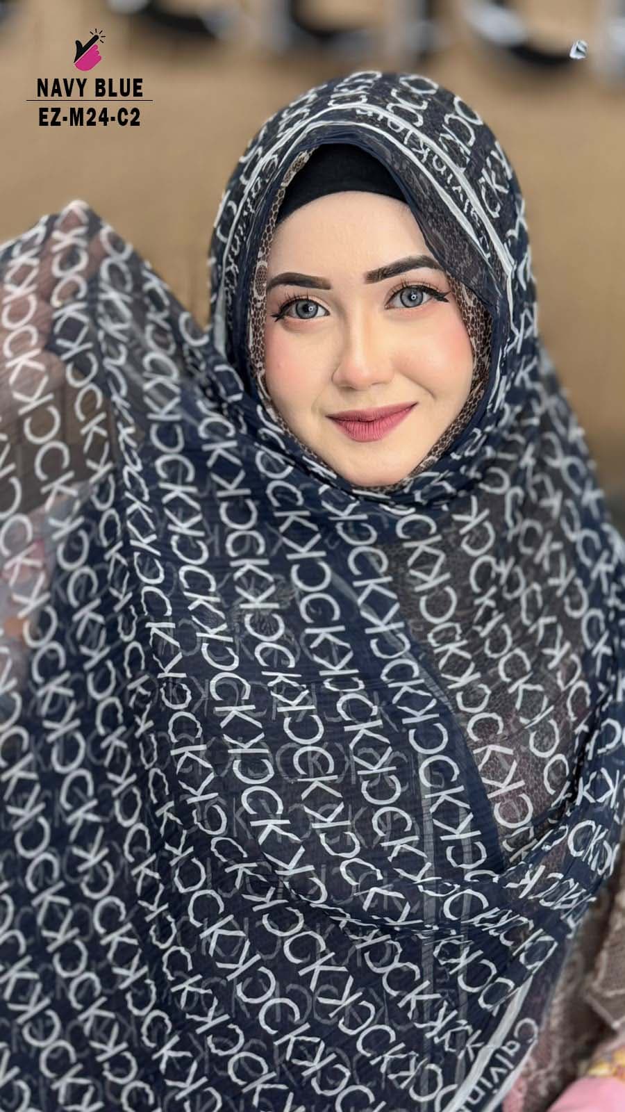 Feather Maslin Branded Hijab 