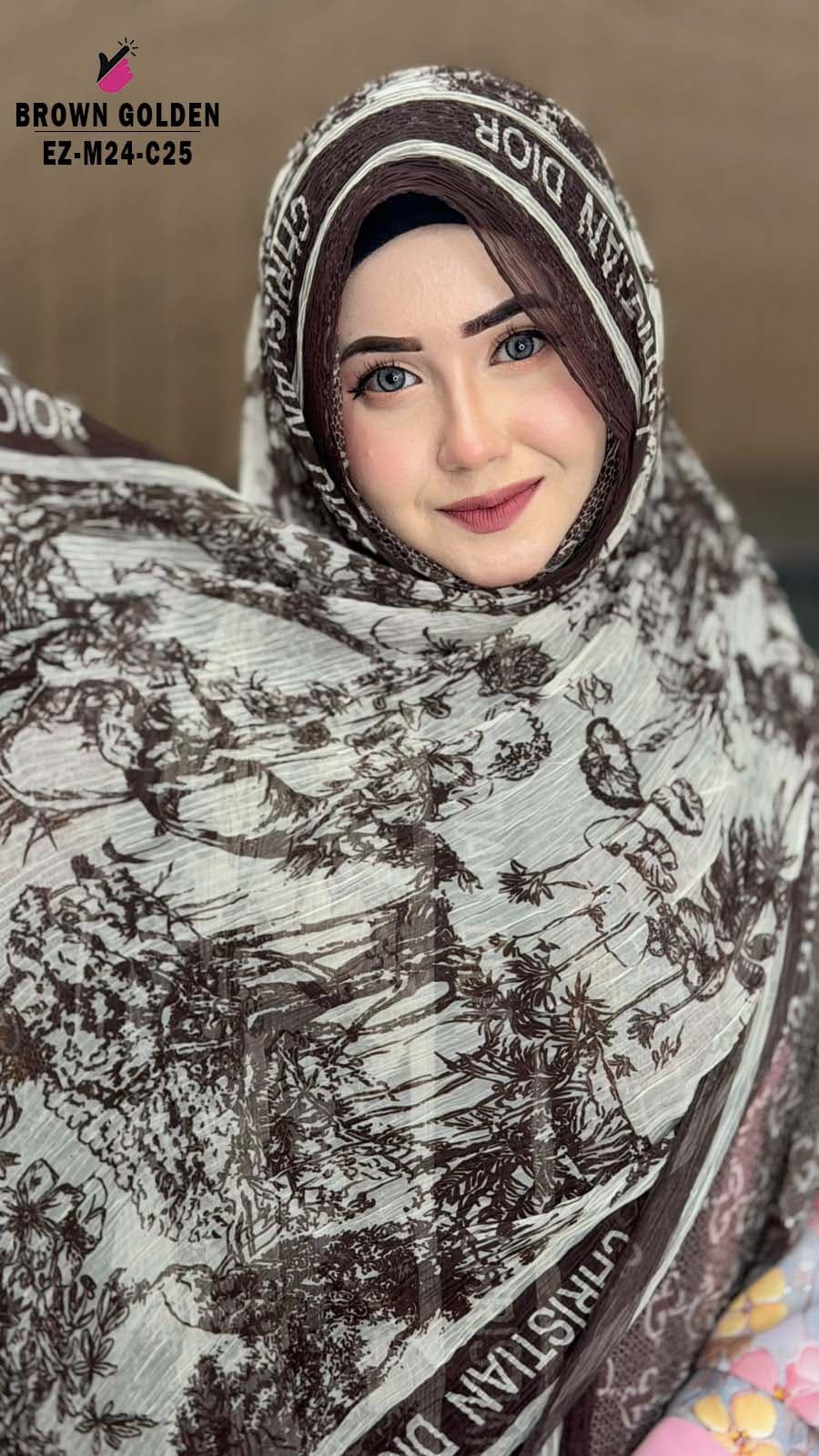 Feather Maslin Branded Hijab 