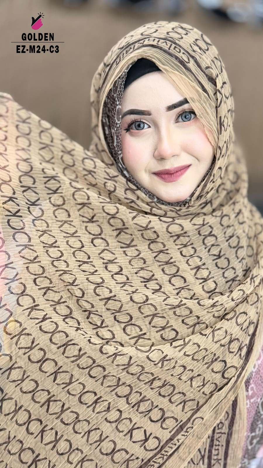 Feather Maslin Branded Hijab 