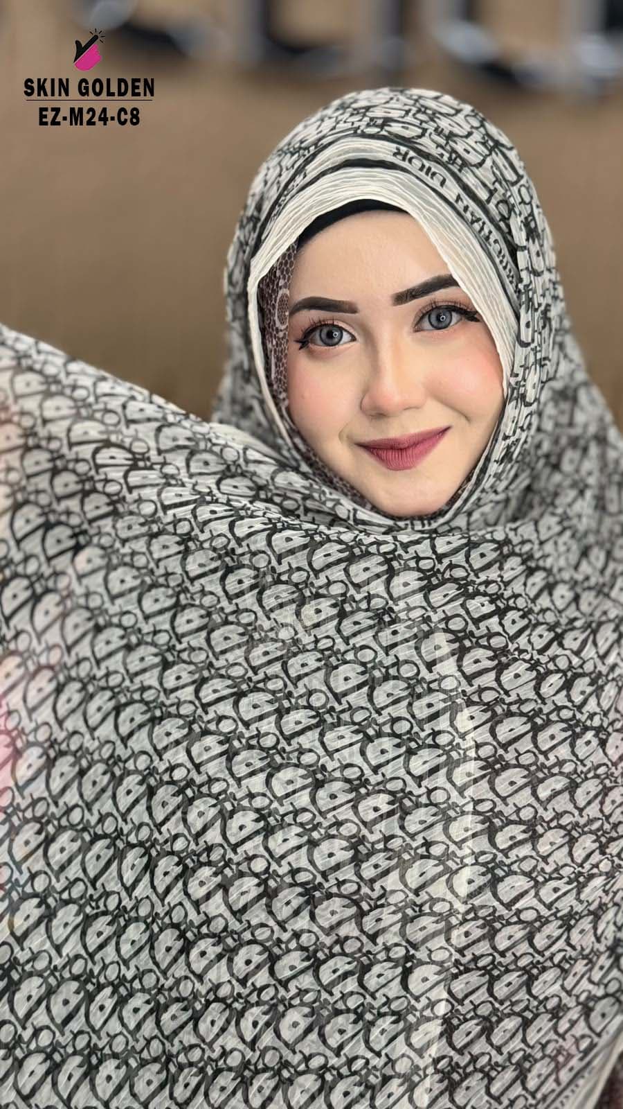 Feather Maslin Branded Hijab 