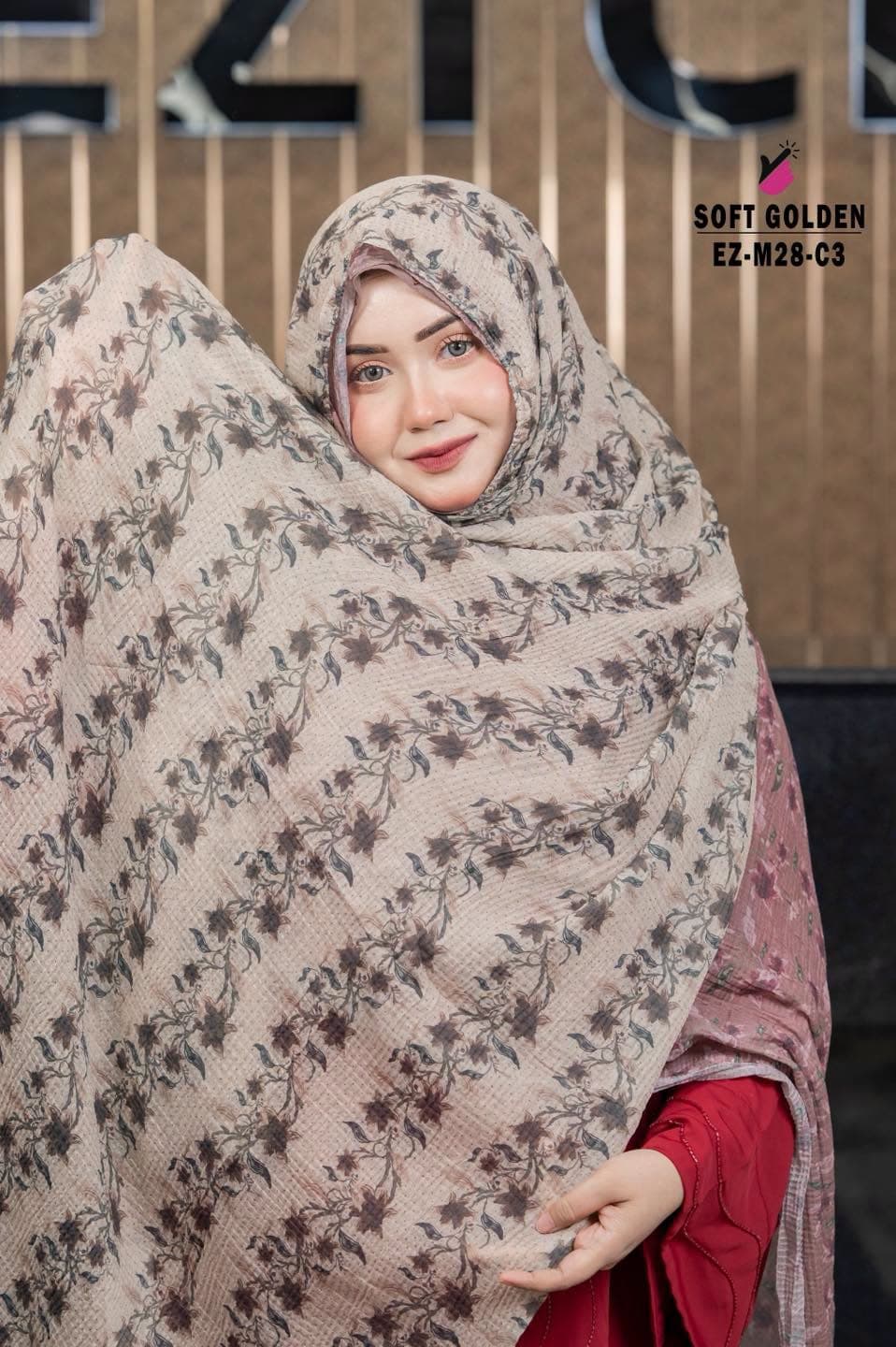 Vintage Flower Printed Hijab