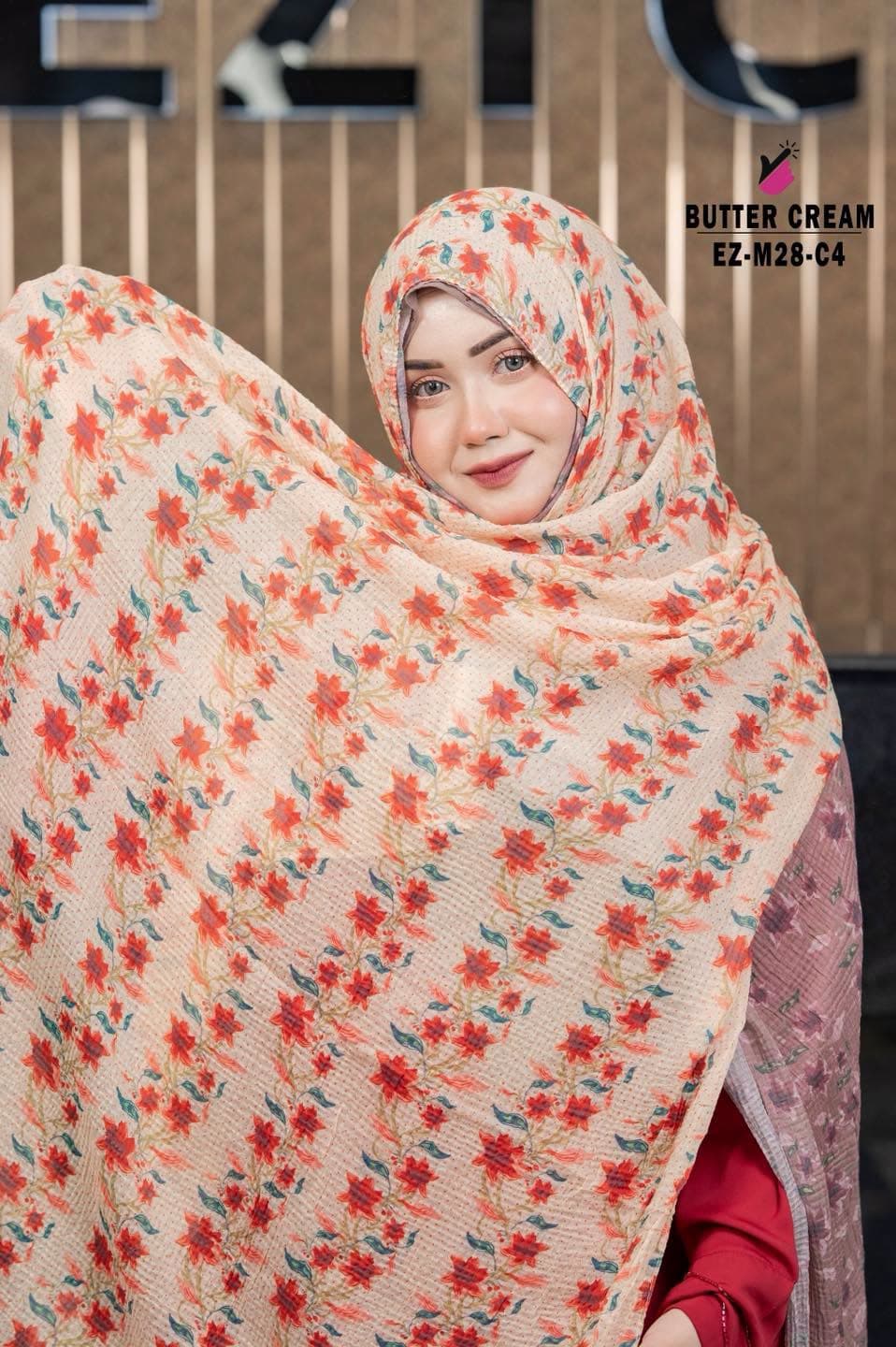 Vintage Flower Printed Hijab