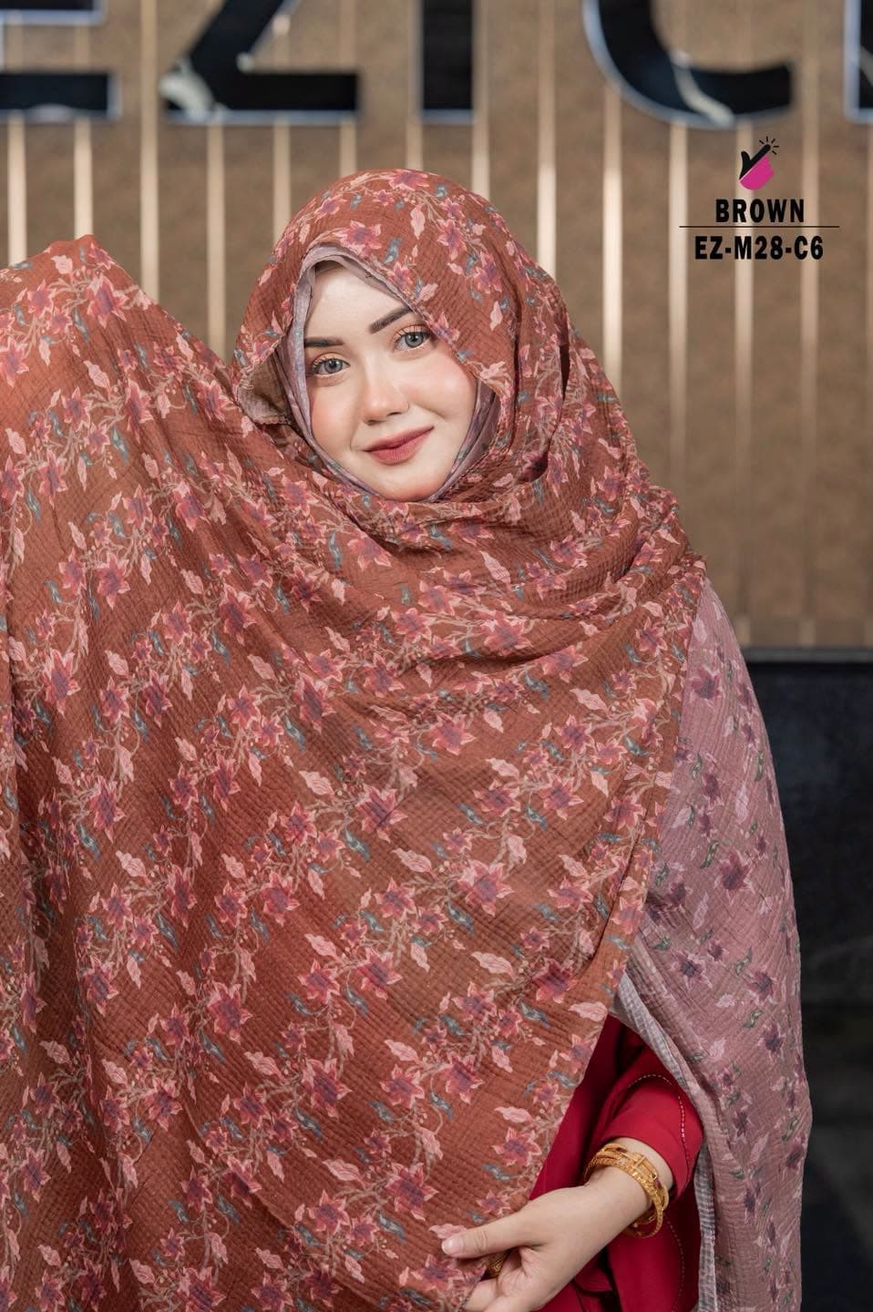Vintage Flower Printed Hijab