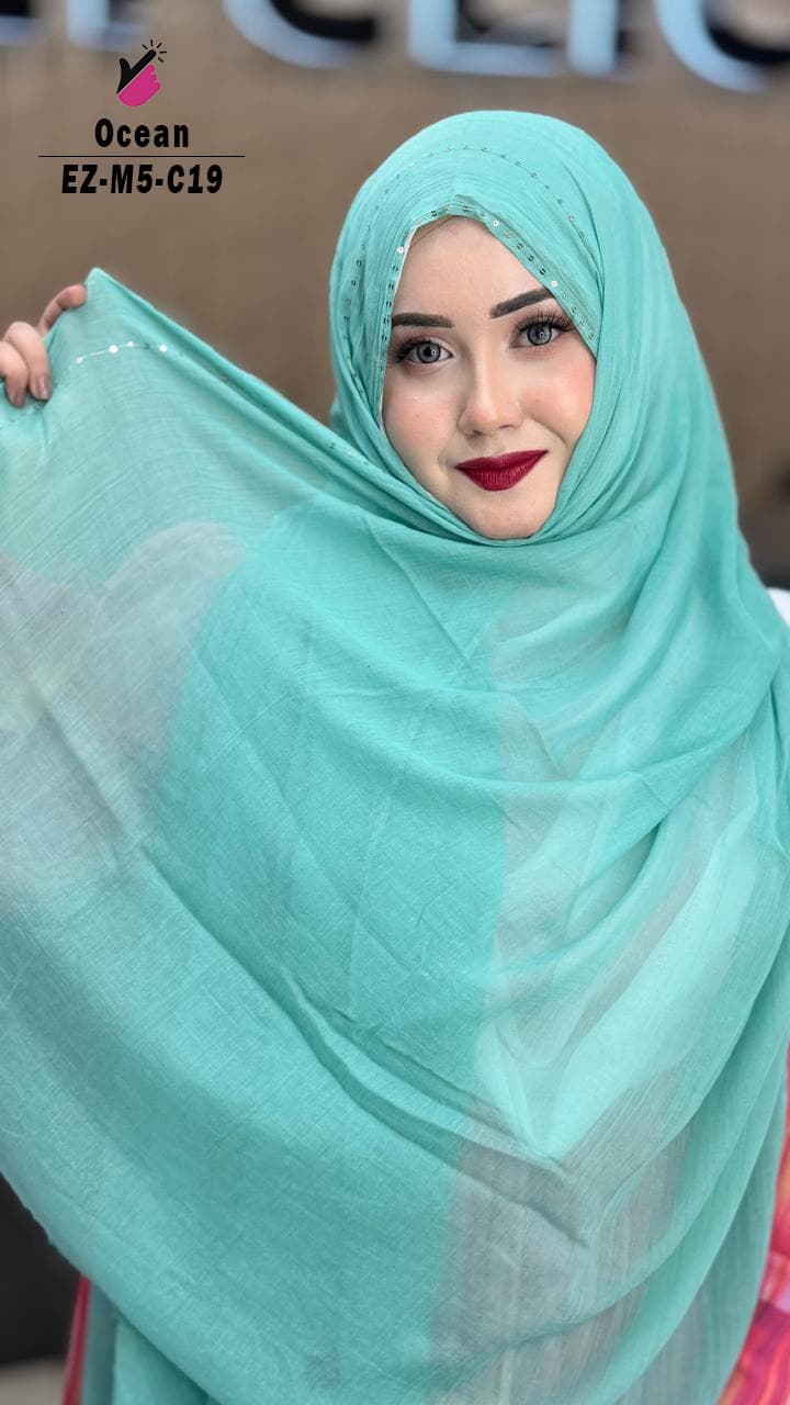 Feather Sequins Hijab