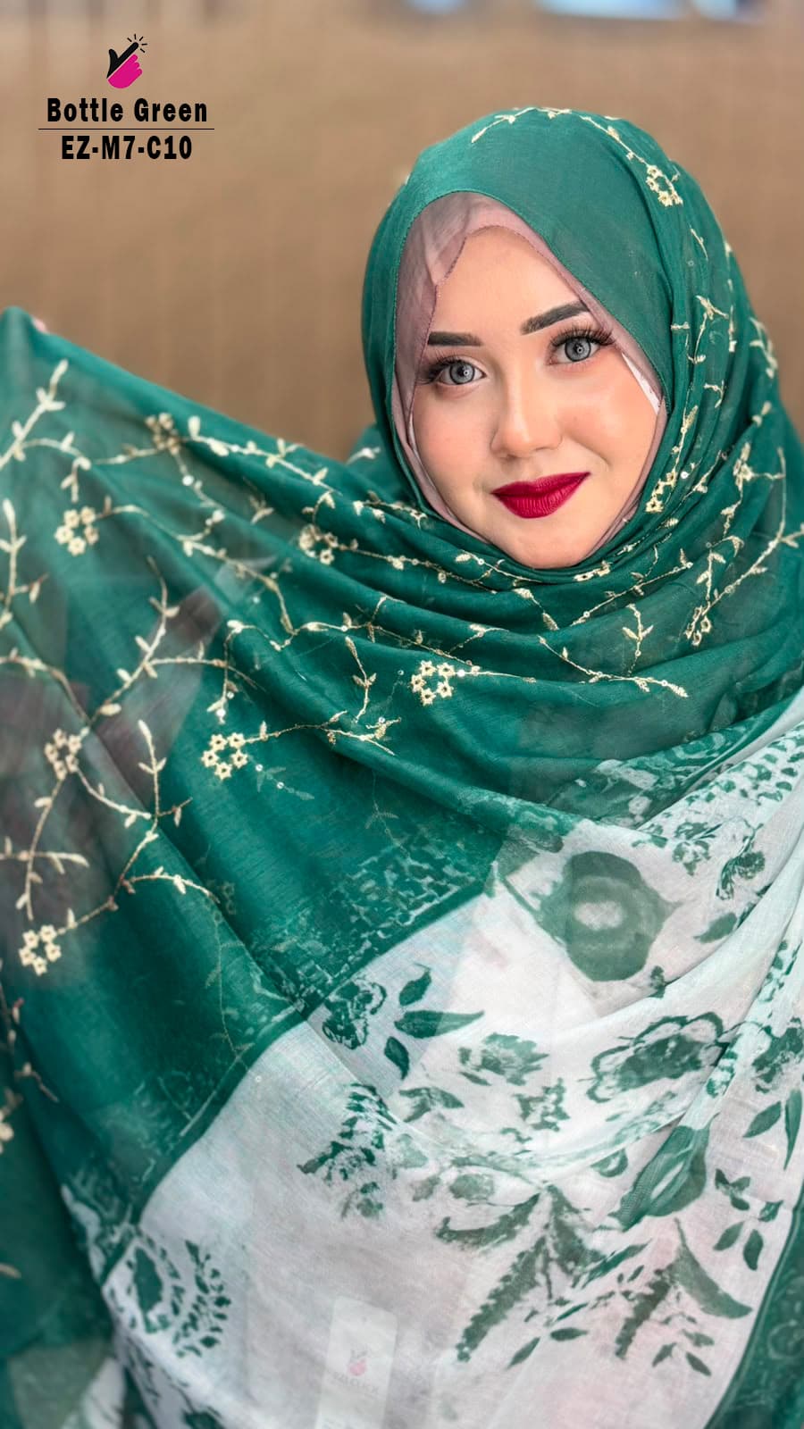 Embroidery Sequence Hijab