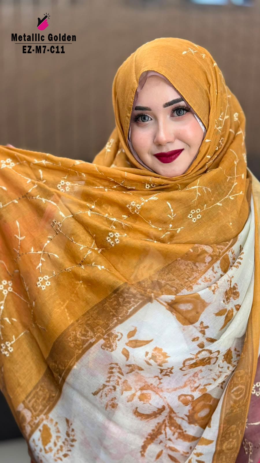 Embroidery Sequence Hijab