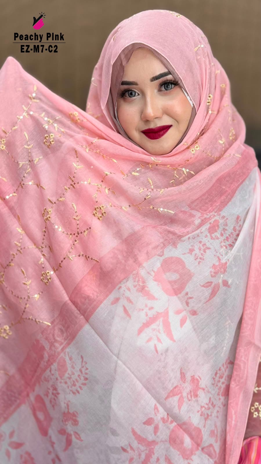 Embroidery Sequence Hijab