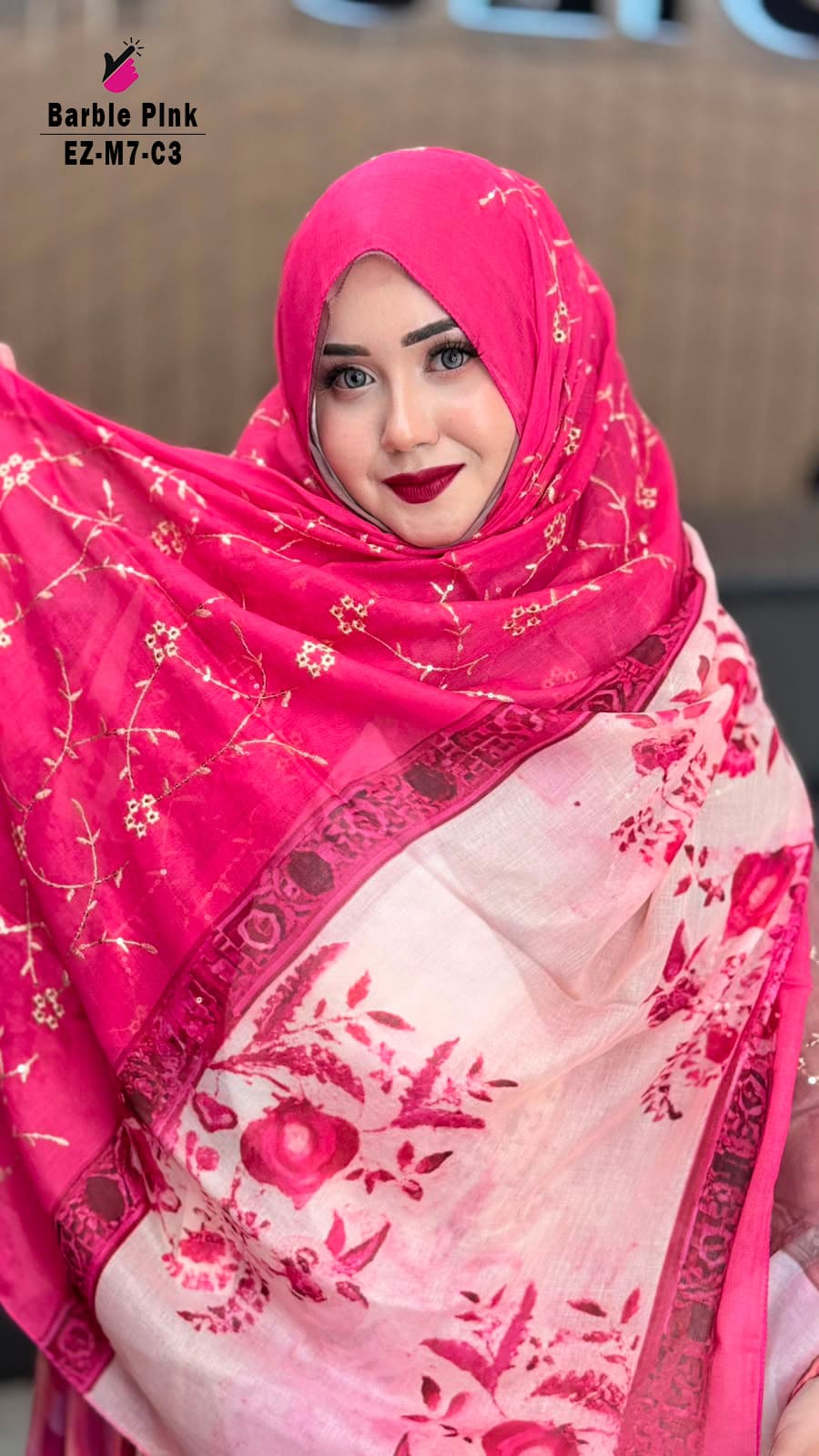 Embroidery Sequence Hijab