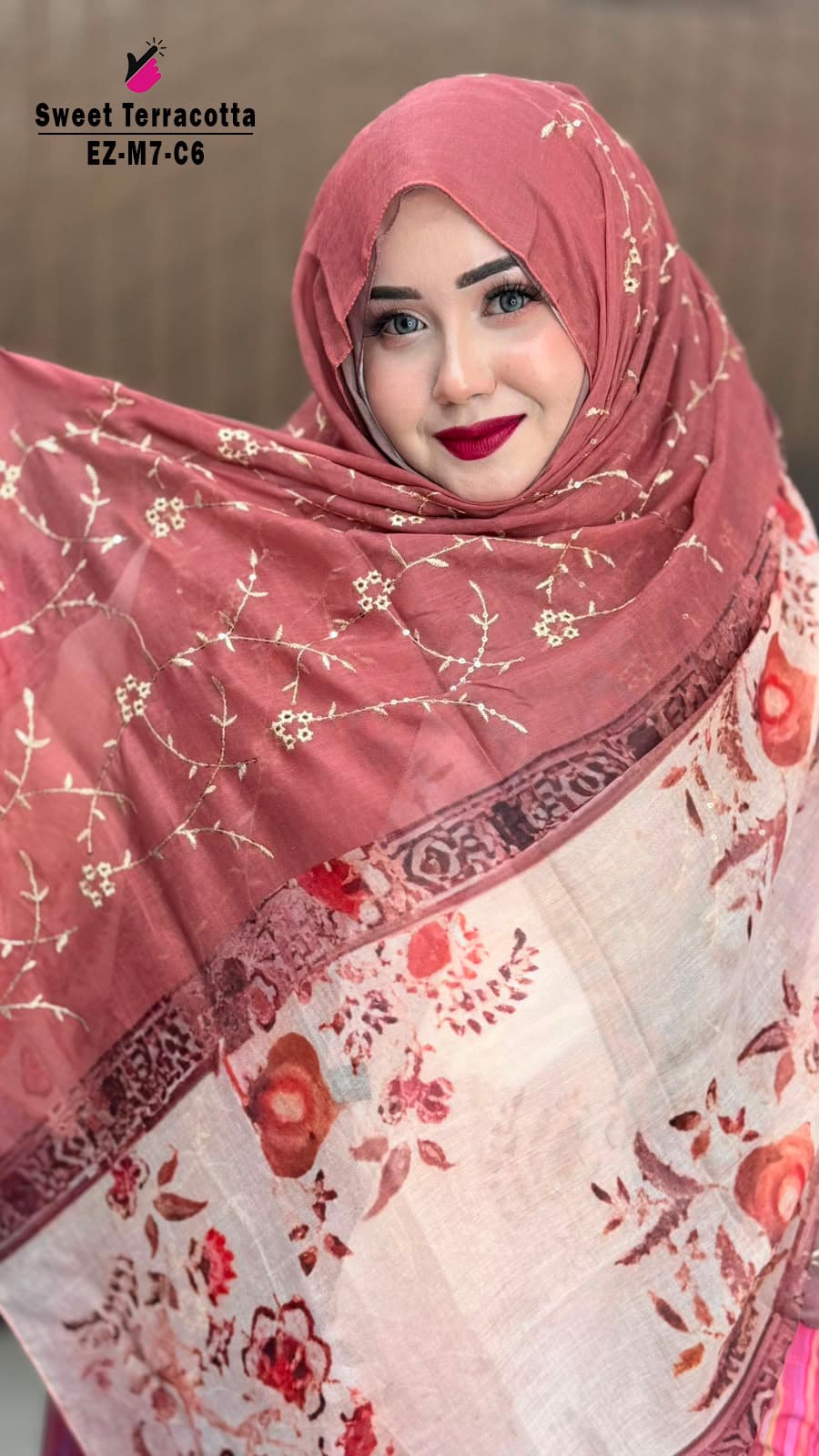 Embroidery Sequence Hijab