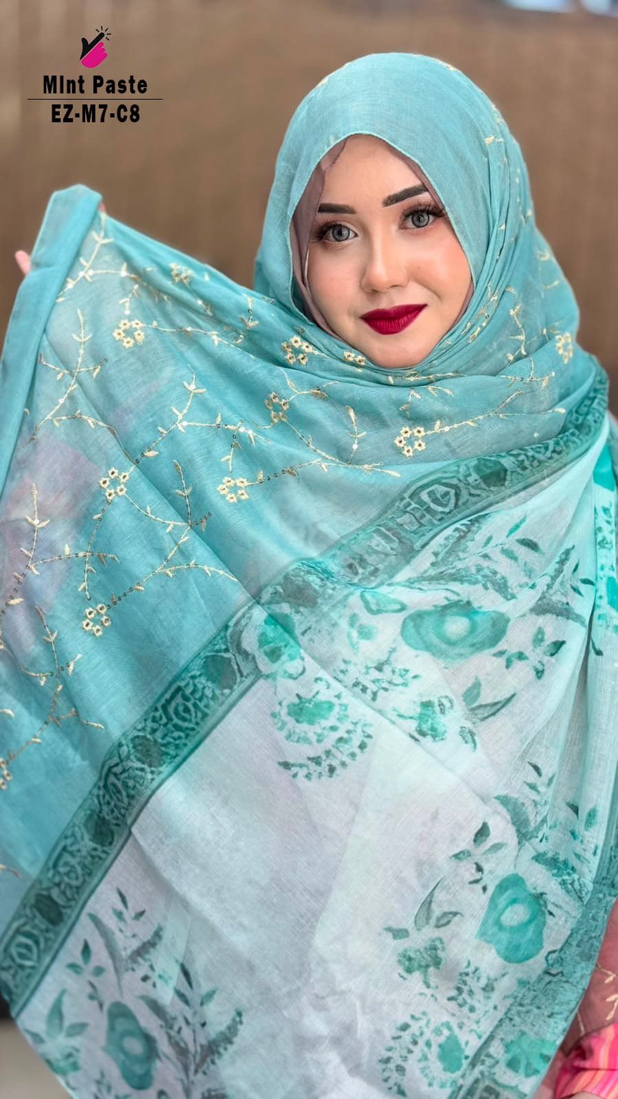 Embroidery Sequence Hijab