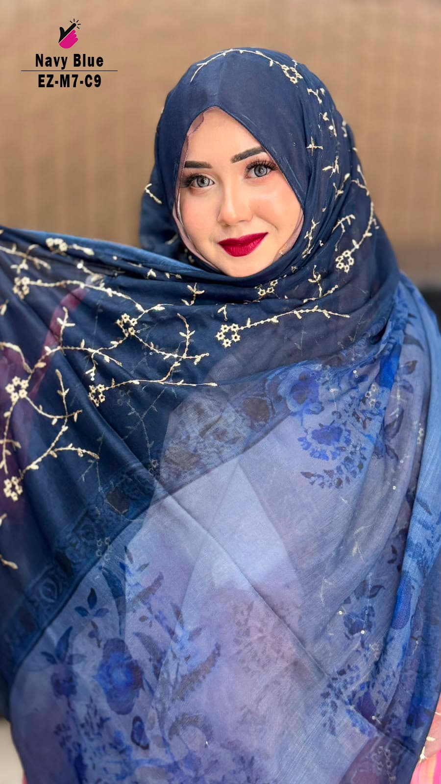 Embroidery Sequence Hijab