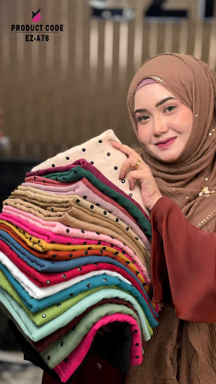 Supper Gorgeous?? All Over Black Stone Party Hijab