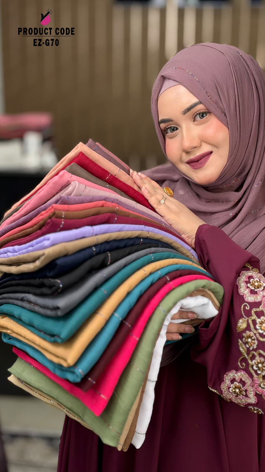 STONE FEATHER TOUCH HIJAB