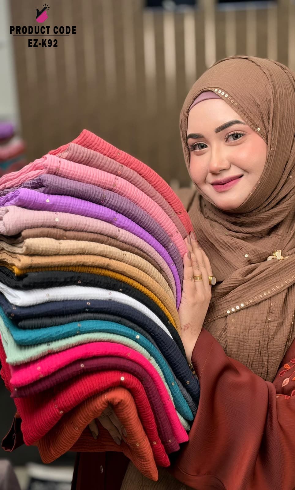 Feather Sequins Hijab